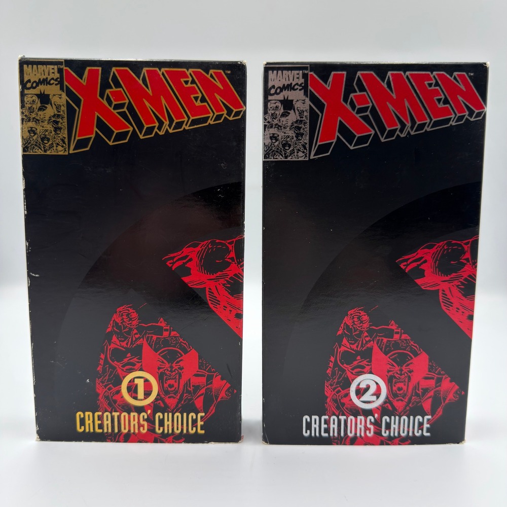 Marvel X-Men Creators Choice VHS Vol 1 & 2 Pizza Hut Promo Comic Card 1993 Set